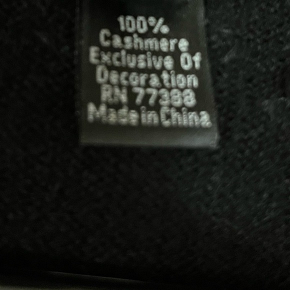 J. Crew  Black Cashmere Halter Tank Top Adorned with Beads Women's  size XS - Picture 5 of 5